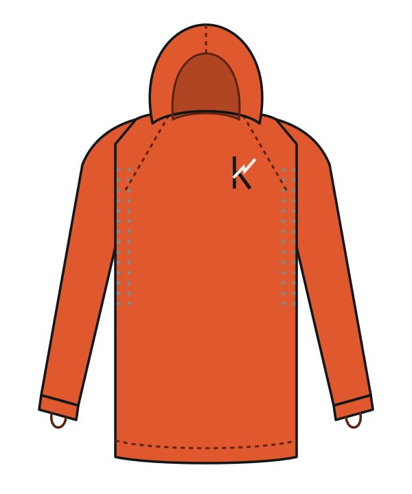 Ridgelight Sun Hoody in Alpenglow orange